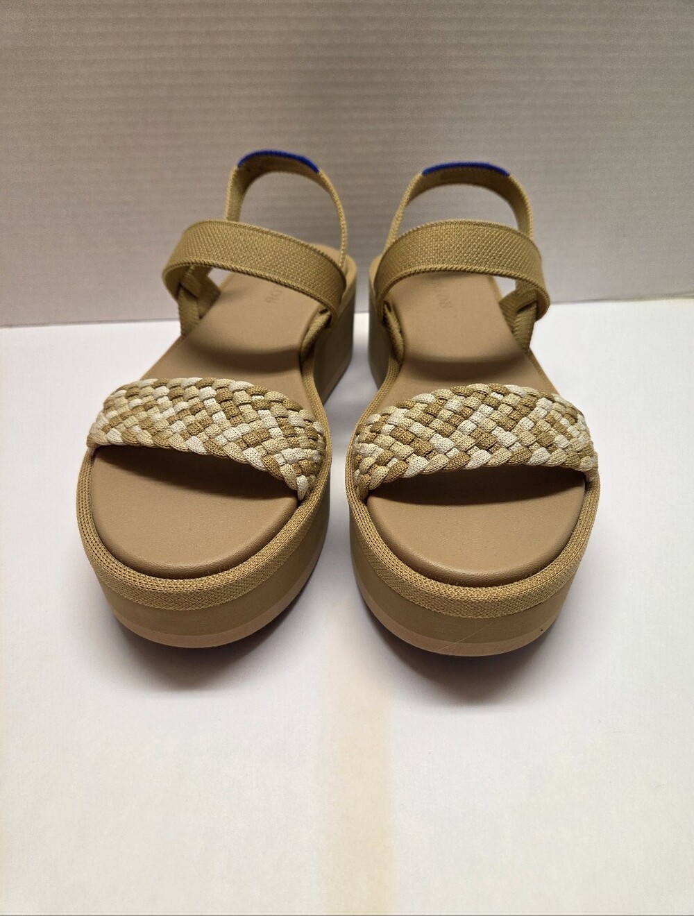 Rothy's Lightweight Tan Wedge Sandals Size 10.5 - Picture 3 of 9
